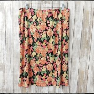 🌵Jennifer Moore floral print skirt. D196